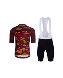 HOLOKOLO джерсі з коротким рукавом і шорти - CAMOTRAIL - чорний/бордо